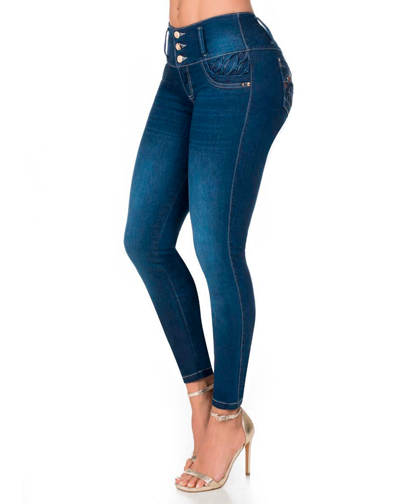 Saida, Push-Up Jeans with embroidery