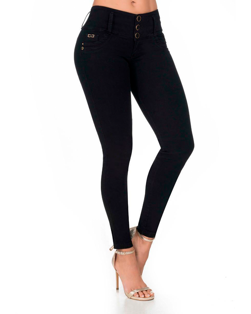 TORY, ALL BLACK PUSH UP JEAN