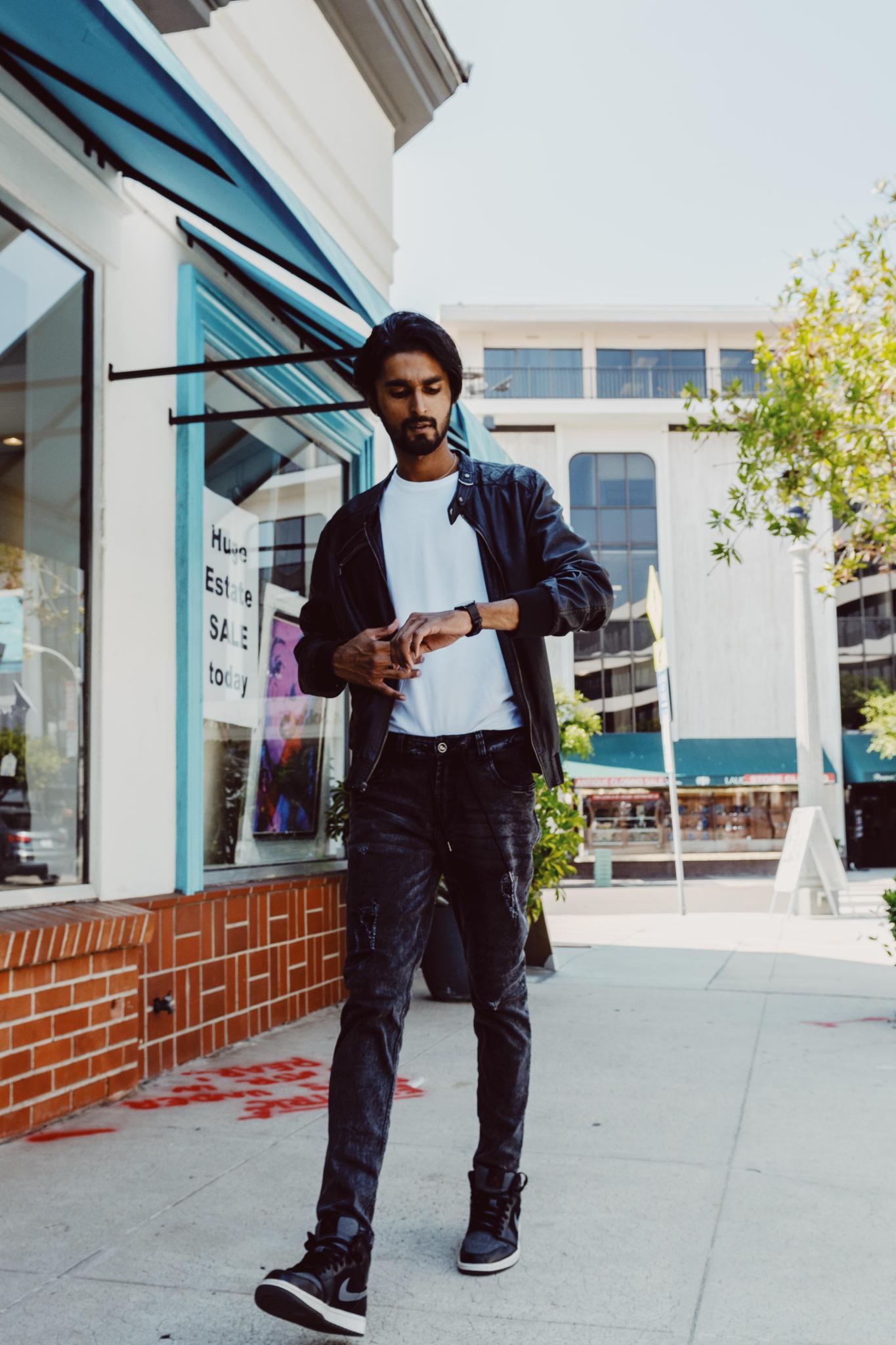 DAVIDE JEANS CLASSIC SLIM BLACK DISTRESSED DENIM